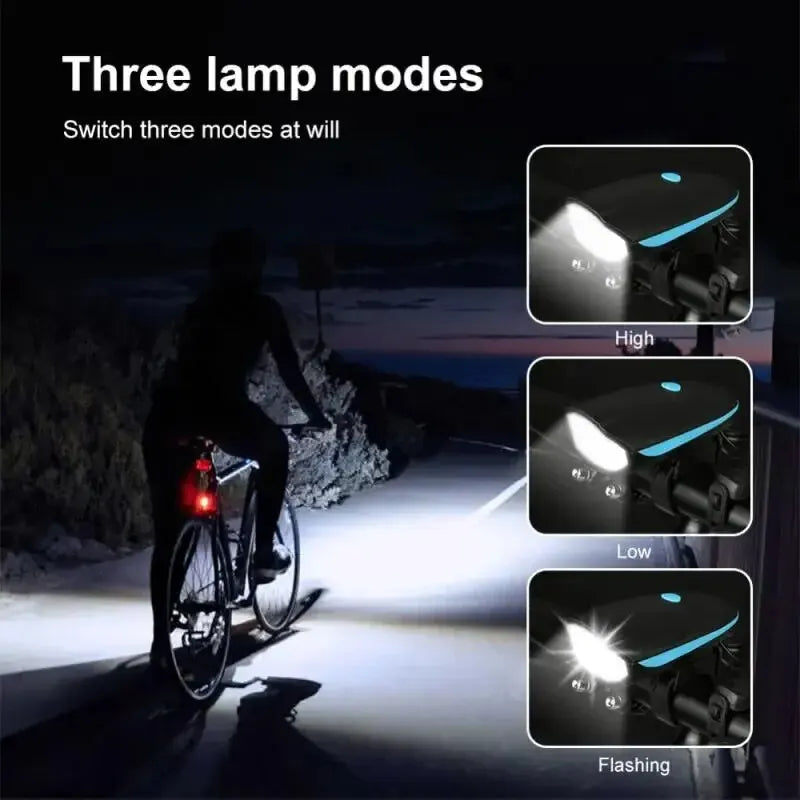 Front Bicycle light, USB charging, Bike Light 250 Lumens, 3 modes