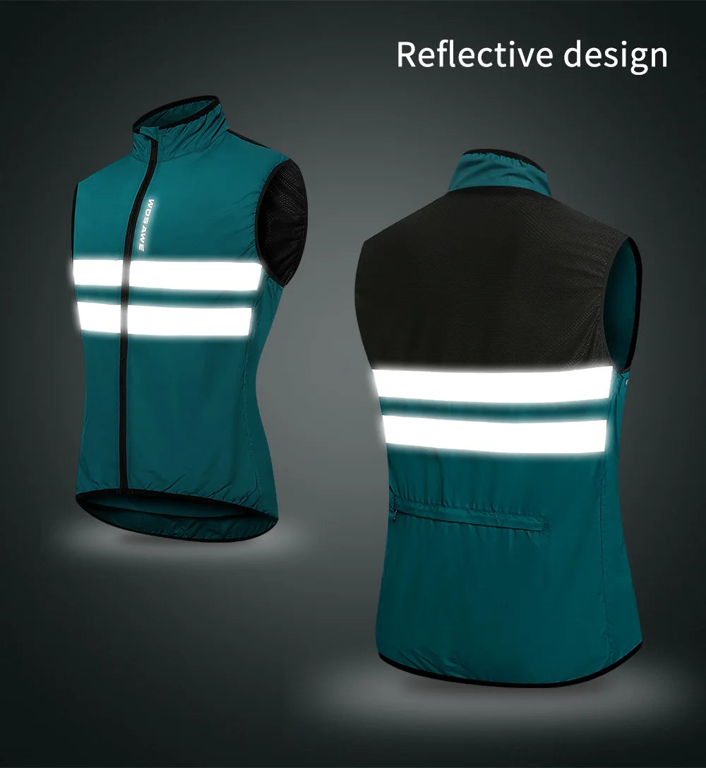 High Vis Cyclist Reflective long Sleeve Windbreaker Jacket