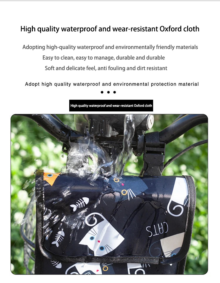 Cool Storage Handlebar Bag for Bikes, Bicycles and Sccoters