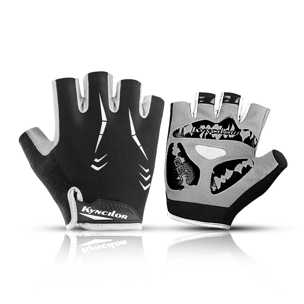 Cycling Anti-slip Anti-sweat Men Women Half Finger Gloves