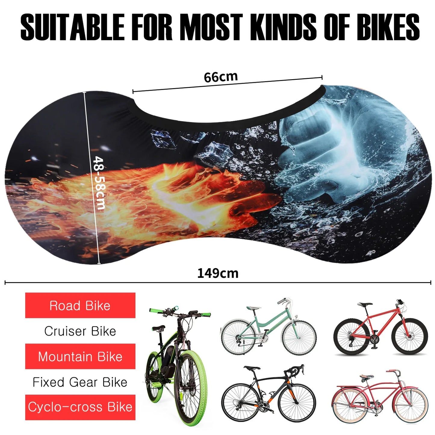 Indoor Bike Cover for  road, mountain or electric bike 24, 26, 27.5, 29,