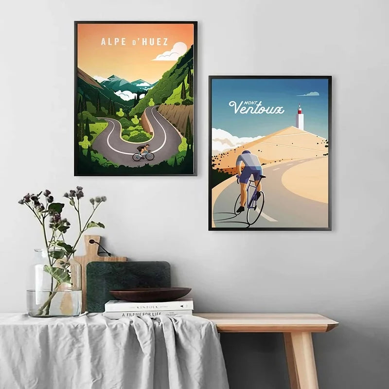 Retro Cycling, Bike Poster Wall Art