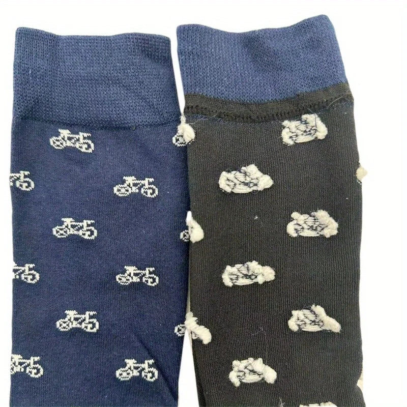 Pair of Cycling Themed Socks