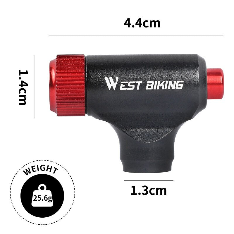 WEST BIKING Mini Portable CO2 Bicycle Pump