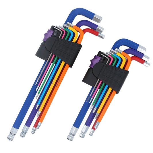 9Pcs 1.5mm-10mm Bike Color Coded Ball-End Hex Allen Key, a useful addition to your bike tools. 