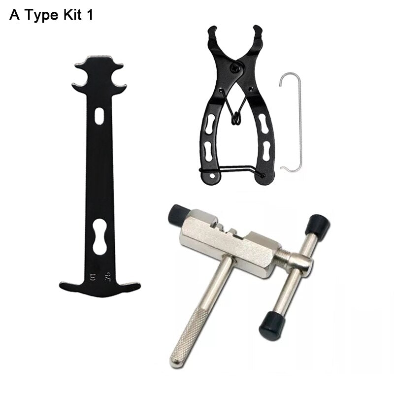 Bike Tool Kit Chain Tool Set, chain checker, link pliers, breaker and links