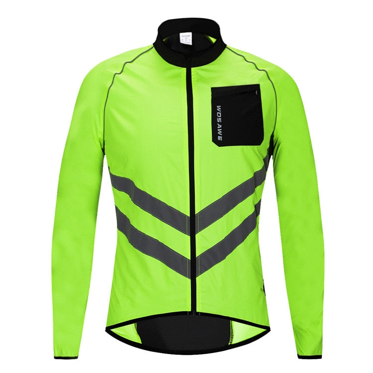 High Vis  Reflective Windproof Jacket suitable for road, mountain, electric or all types of bikes