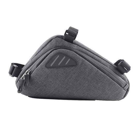 Rainproof Bicycle Triangle Bag Top Tube Frame Bag with Reflective Stripes suitable for Road, Mountain electric and all types of bikes