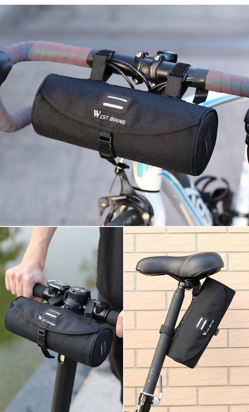 2 Litre  Bike Multiposition Tube Bag for Mountain, Road, Electric bike and  Scooters