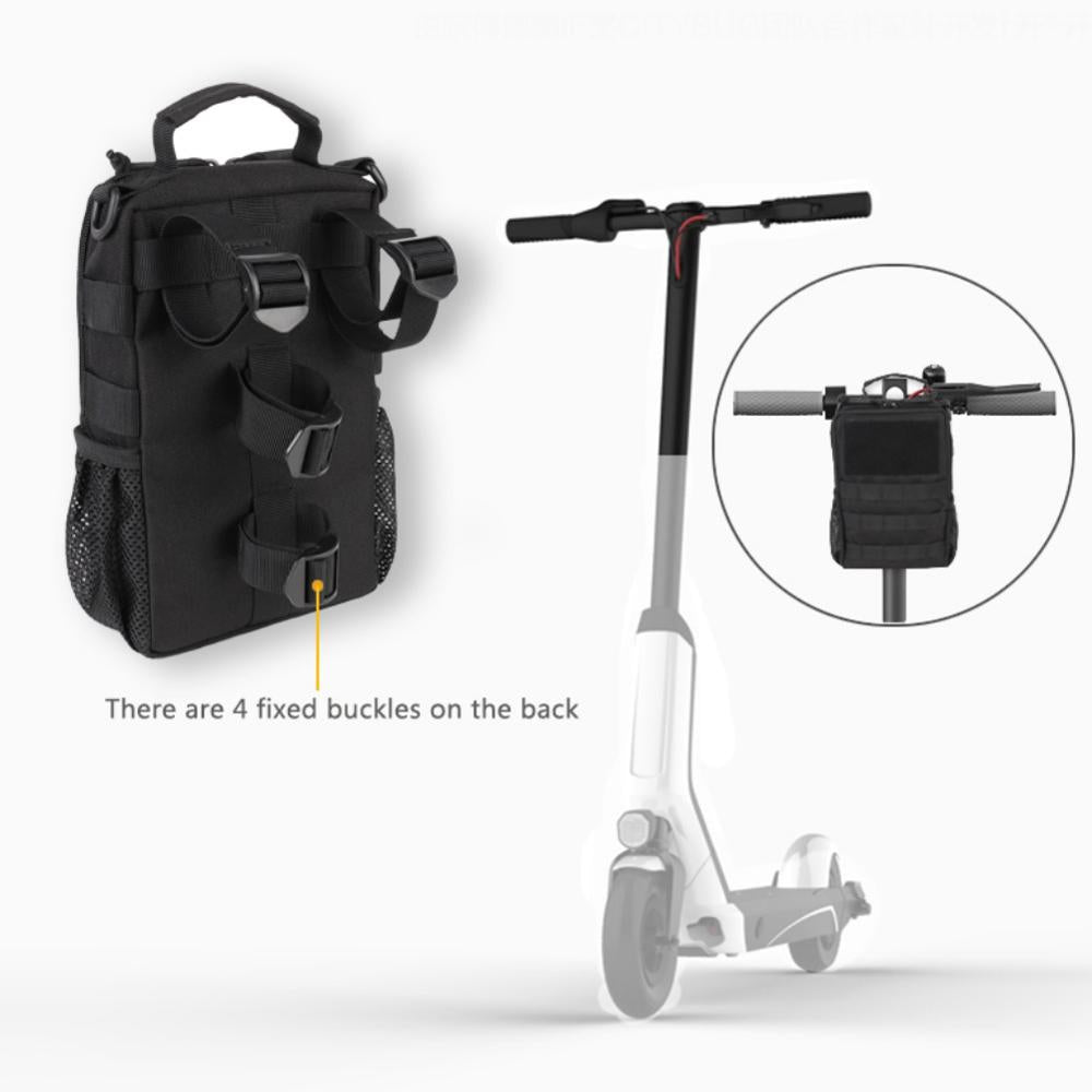 Cool Handlebar bike or scooter bag that detaches easily into a shoulder bag with large capacity,