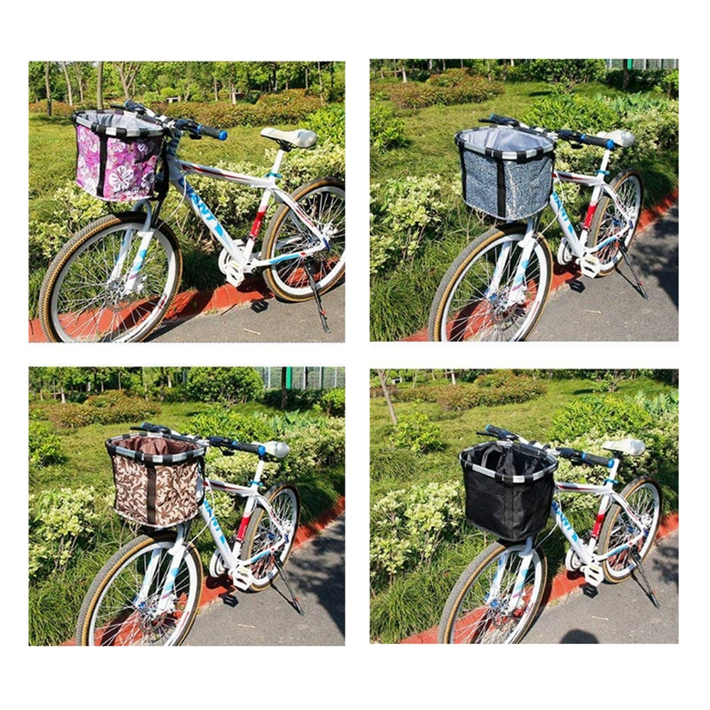 Groovy Waterproof Bike Handlebar Basket great for mountain, electric, and hybrid bikes.