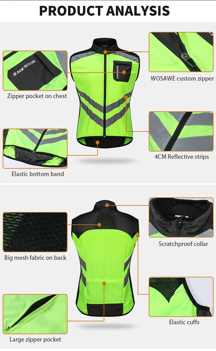 Reflective Cycling Vests suitable for road, mountain, electric and all types of bikes