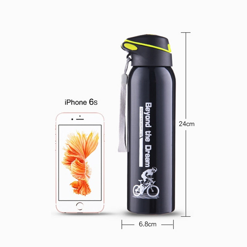 500ml Insulated Double Walled Water Bottle Stainless Steel suitable for use on mountain road, electric and all types of bikes