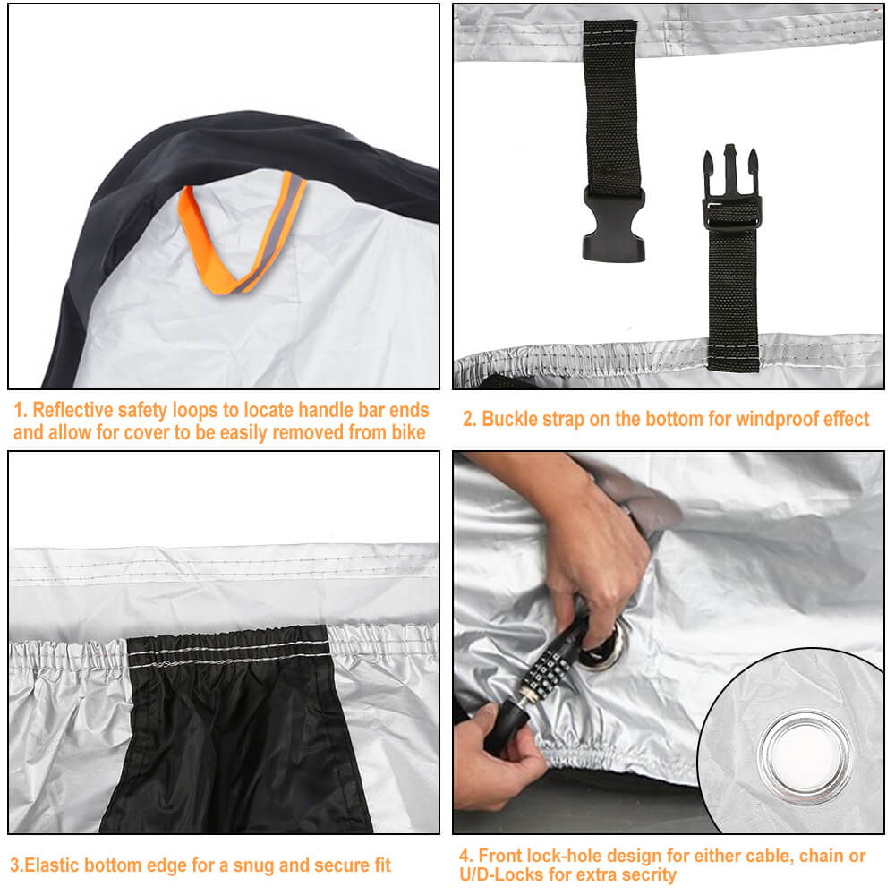 Toptrek Outdoor Bike Dust and Rain Cover UV Protected for electric, road, mountain and all types of bikes.