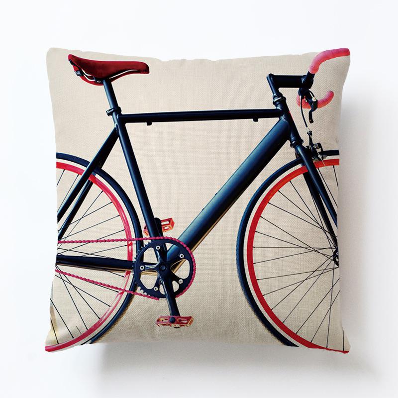 Bike cushion and pillow to brighten any home decor available in different designs