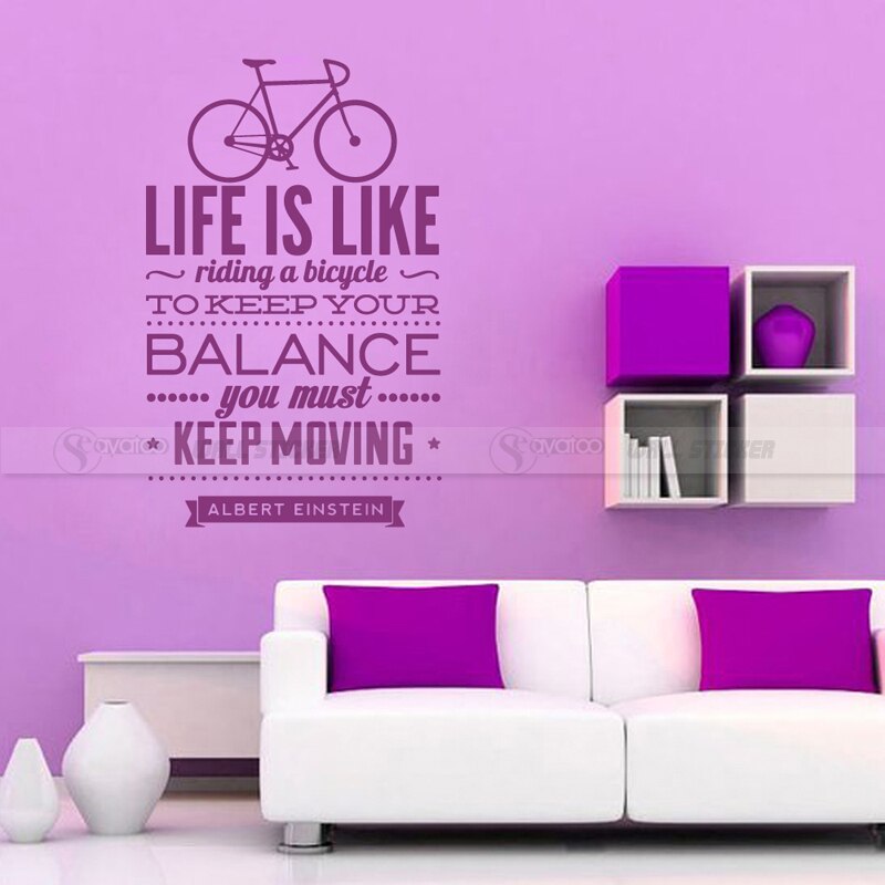 Inspirational Bicycle Quote Wall Poster 58x92cm