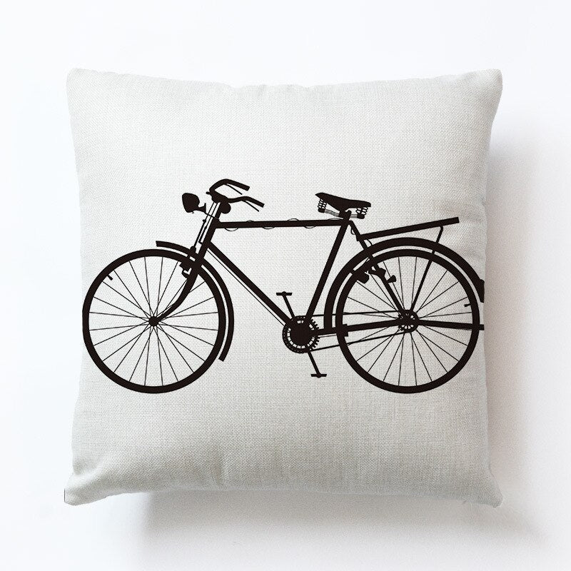 Bike cushion and pillow to brighten any home decor available in different designs