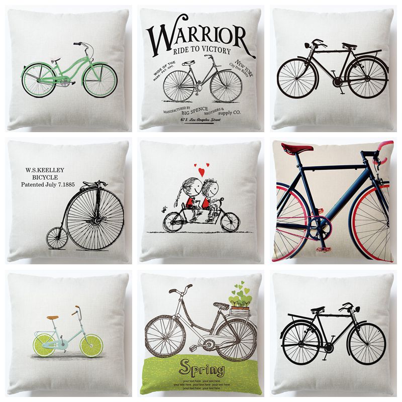 Bike cushion and pillow to brighten any home decor available in different designs