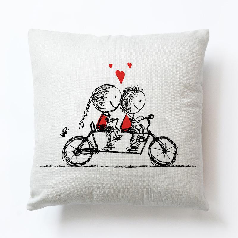 Bike cushion and pillow to brighten any home decor available in different designs