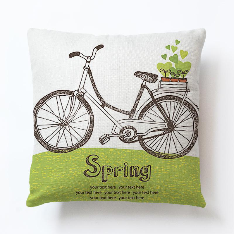 Bike cushion and pillow to brighten any home decor available in different designs