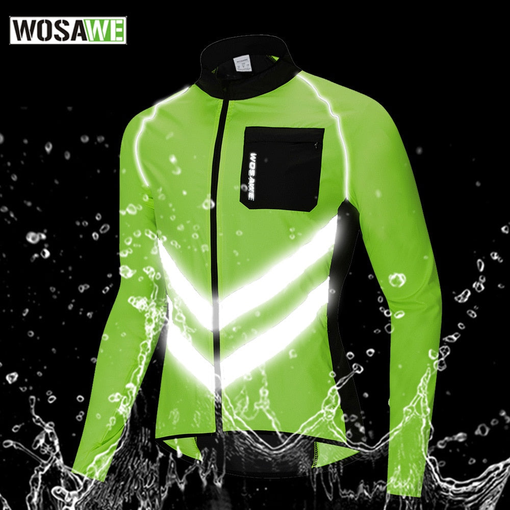 High Vis  Reflective Windproof Jacket suitable for road, mountain, electric or all types of bikes