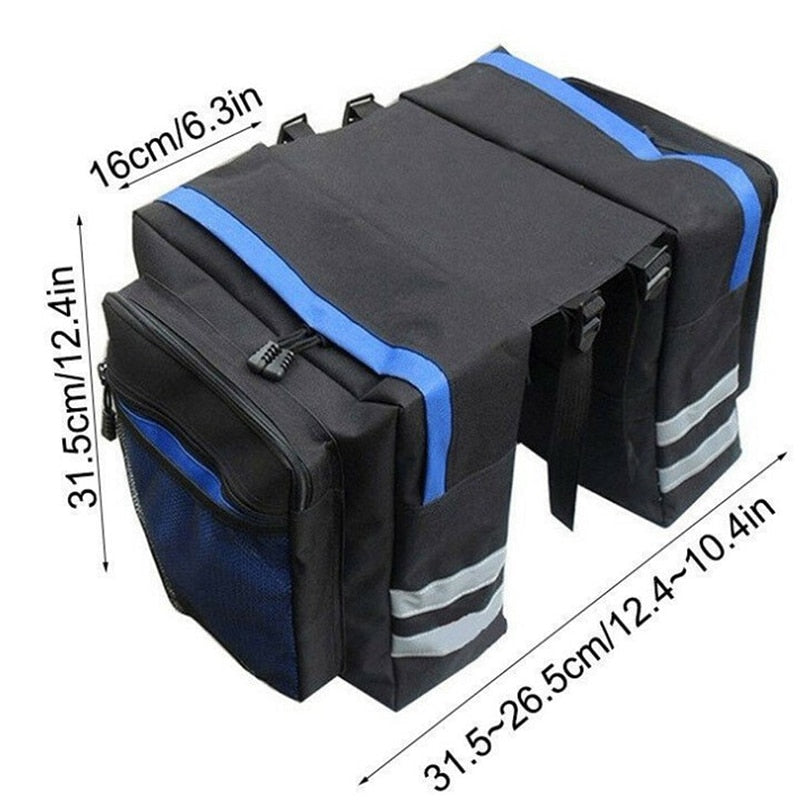 Double Pannier bag suitable for road, mountain and electric bikes.