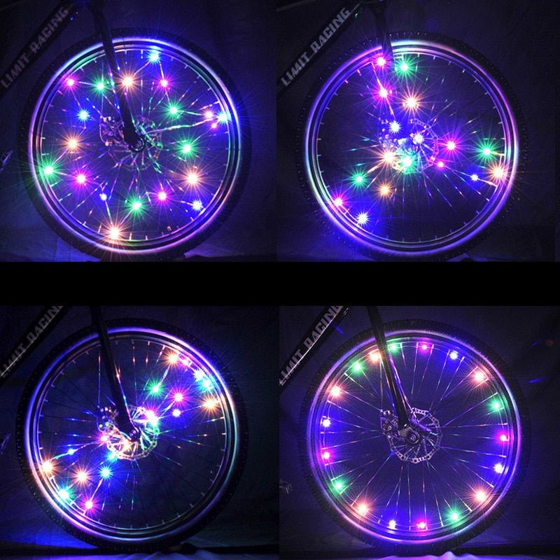 Rainproof LED Bicycle Wheel Lights Front and Rear Spoke Lights