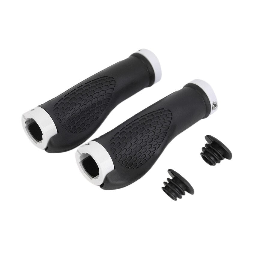 Bicycle rubber handlebar grip available with optional different accent end cap colours