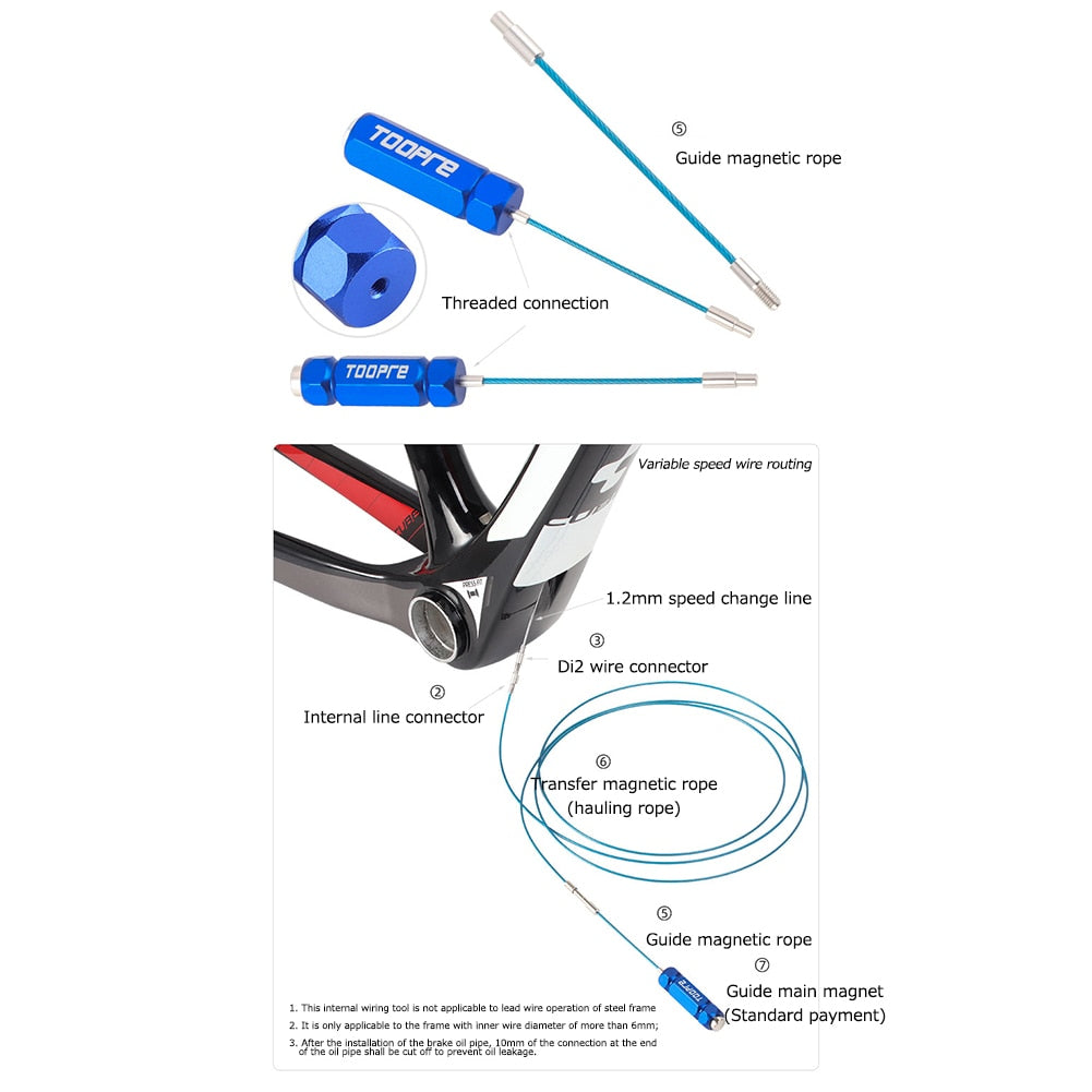 TOOPRE Professional Bike Internal Gear and Brake Cable Routing Tool for road, mountain and electric bikes