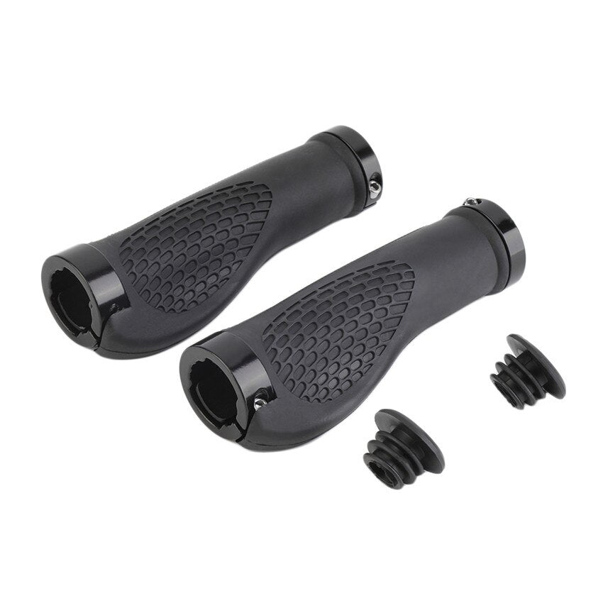 Bicycle rubber handlebar grip available with optional different accent end cap colours