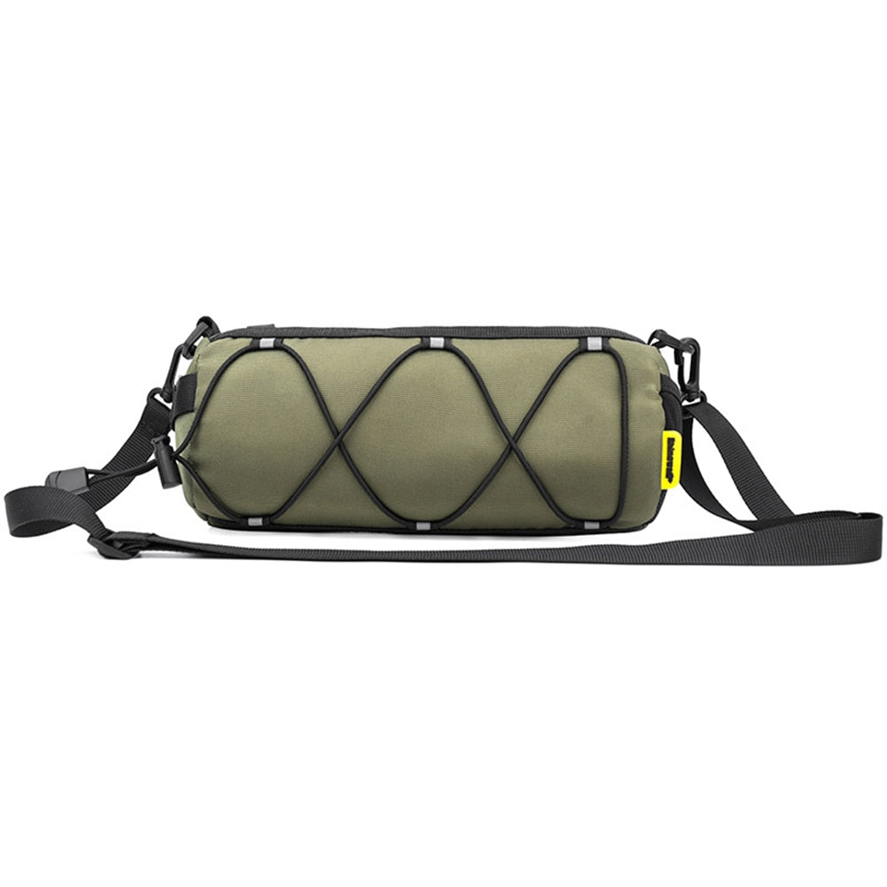 Handlebar tube bag suitable for flat bar, hybrid, mountain, road and electric bikes