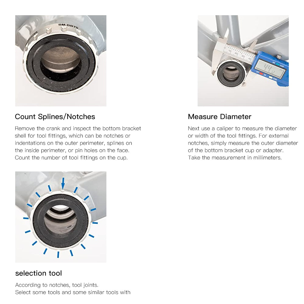 Bottom Bracket Tools.  Similar fitting to Park Tool for Shimano SRAM Chris King Campagnolo and many more