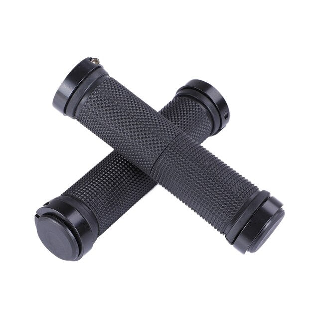 Bicycle rubber handlebar grip available with optional different accent end cap colours