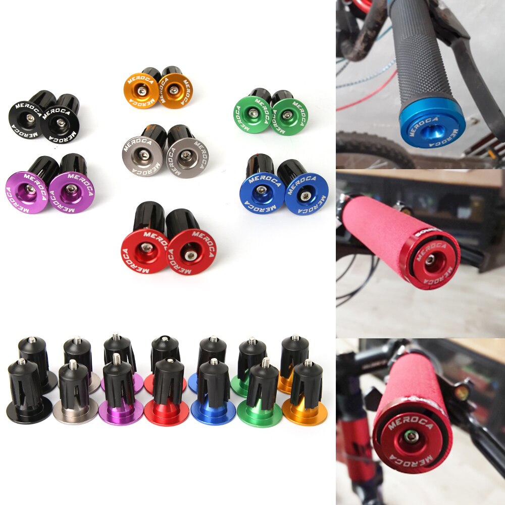 Meroca pair of Bike Handlebar End end plugs in  Aluminum Alloy