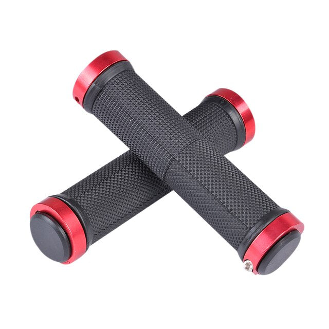 Bicycle rubber handlebar grip available with optional different accent end cap colours