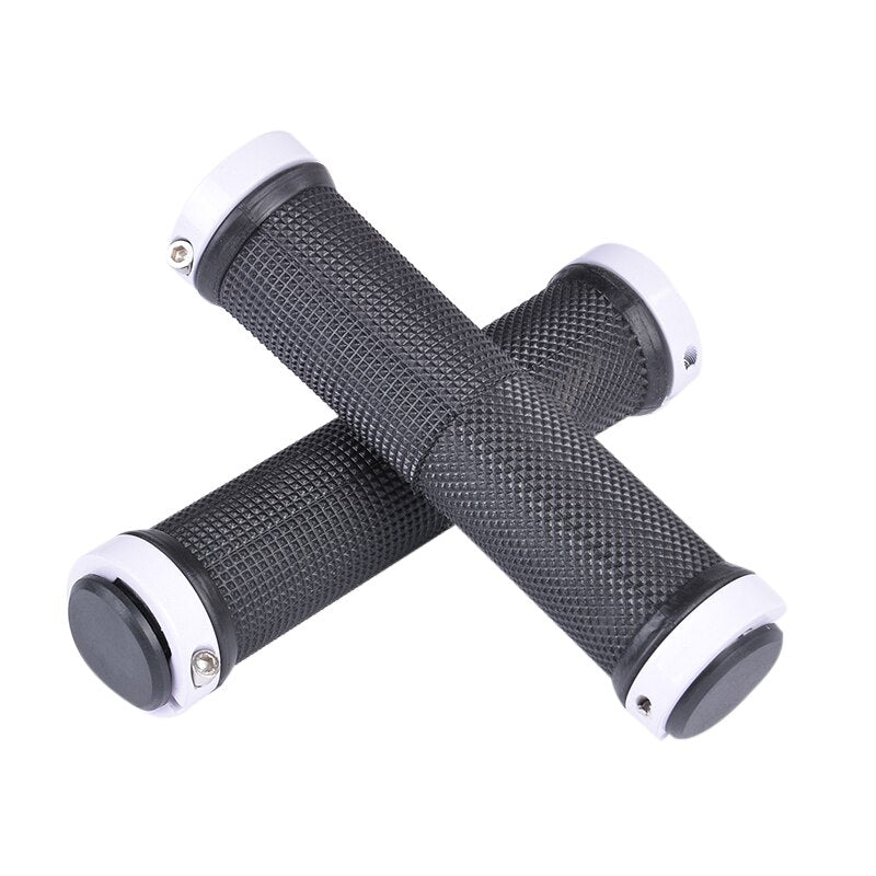 Bicycle rubber handlebar grip available with optional different accent end cap colours