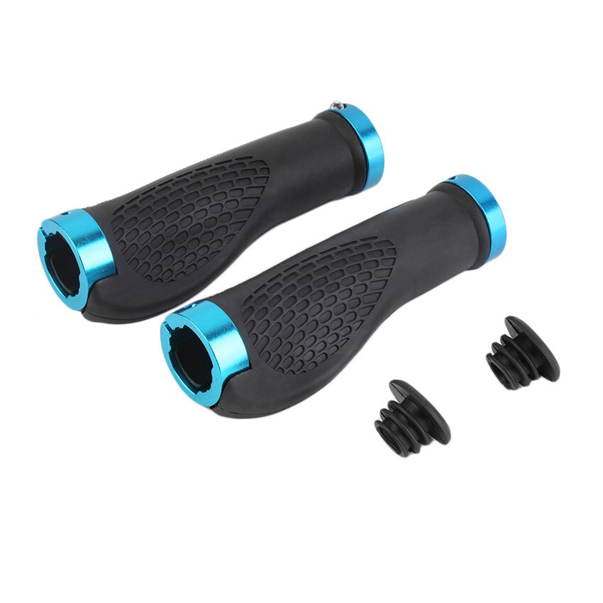 Bicycle rubber handlebar grip available with optional different accent end cap colours