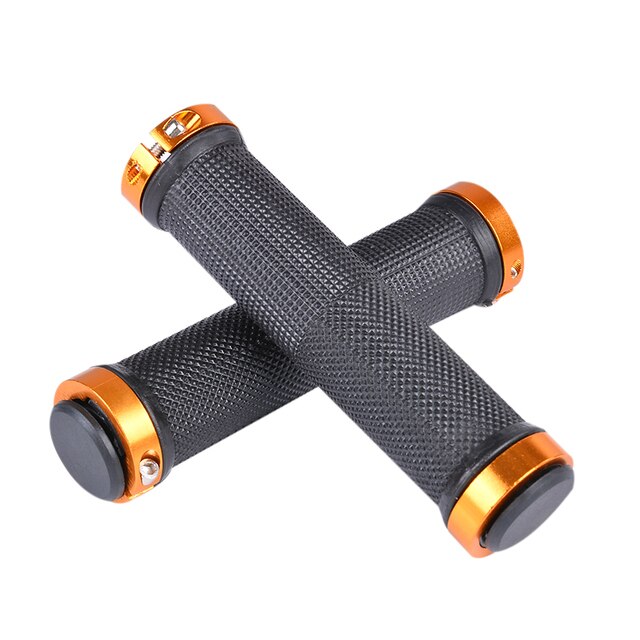 Bicycle rubber handlebar grip available with optional different accent end cap colours