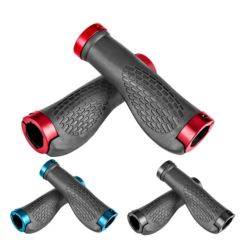 Bicycle rubber handlebar grip available with optional different accent end cap colours