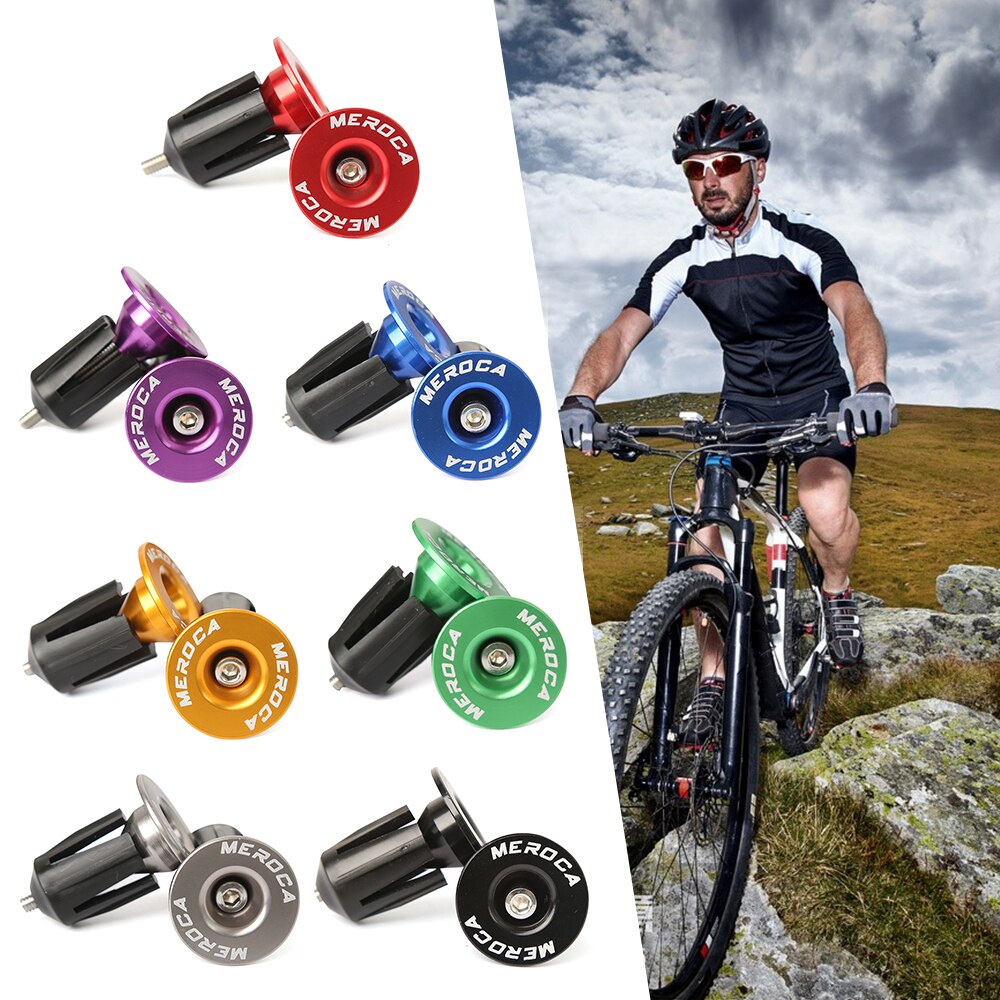 Meroca pair of Bike Handlebar End end plugs in  Aluminum Alloy