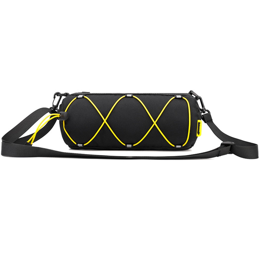 Handlebar tube bag suitable for flat bar, hybrid, mountain, road and electric bikes