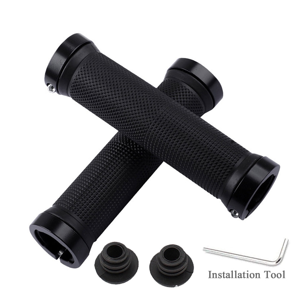 Mountain, BMX, Hybrid Rubber Bike Handlebar Grip, with end caps