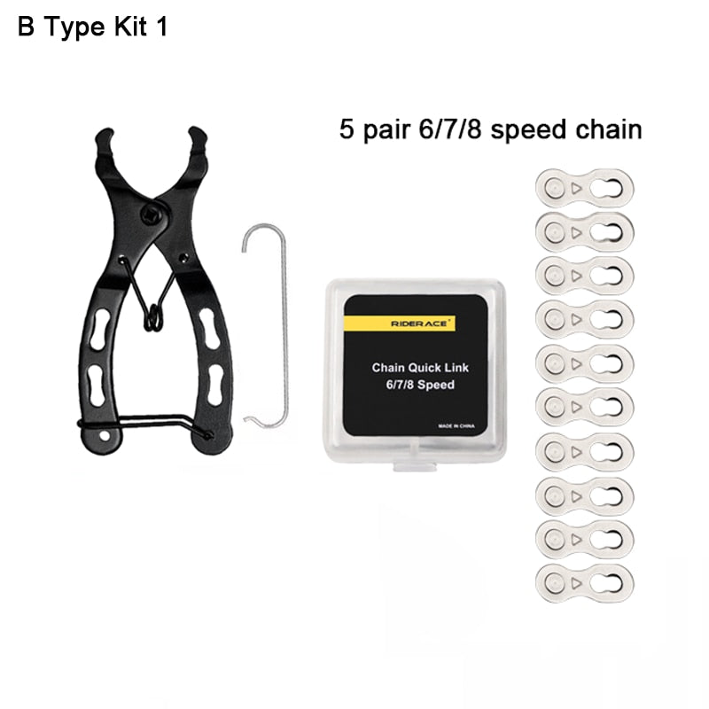 Bicycle Tools: Chain Tool Set, chain checker, link pliers, breaker and links