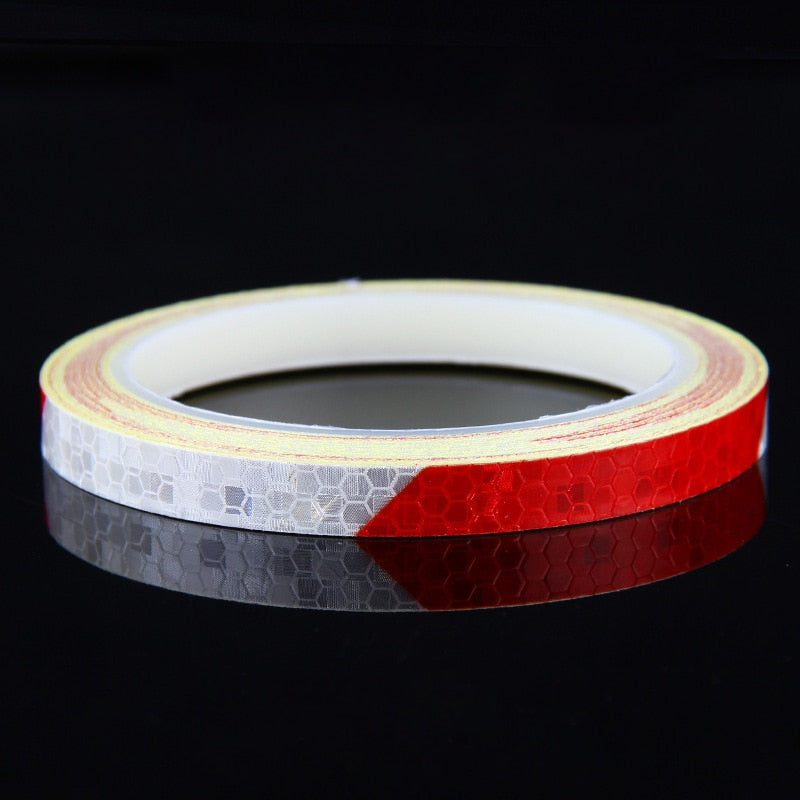 Get Safer with the 1cm*8m Bike Stickers Reflective Tape Fluorescent Road, MTB, Kids Bikes or helmets Bicycle Strips