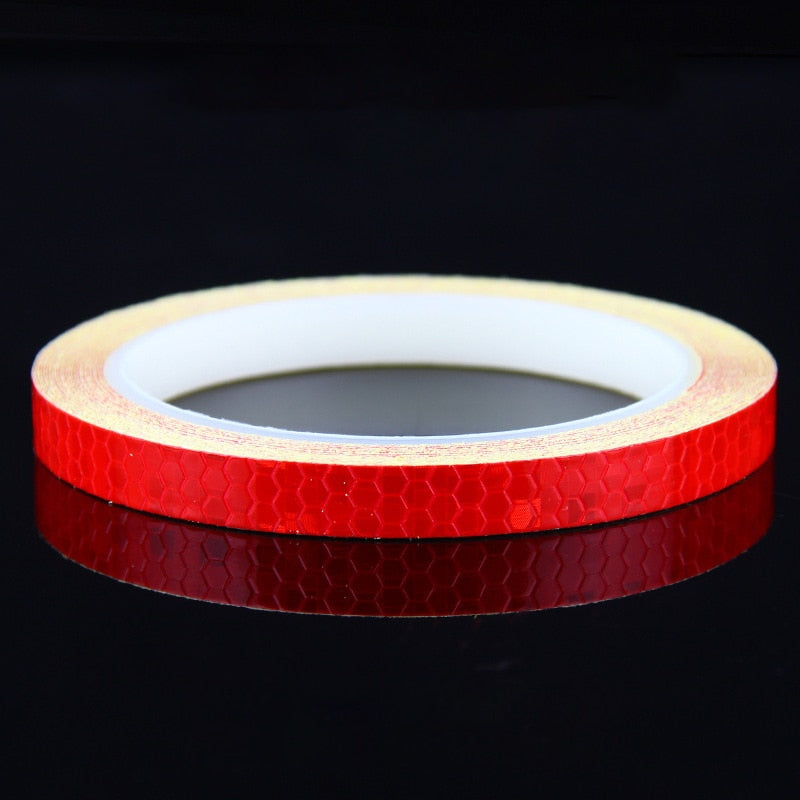 Get Safer with the 1cm*8m Bike Stickers Reflective Tape Fluorescent Road, MTB, Kids Bikes or helmets Bicycle Strips