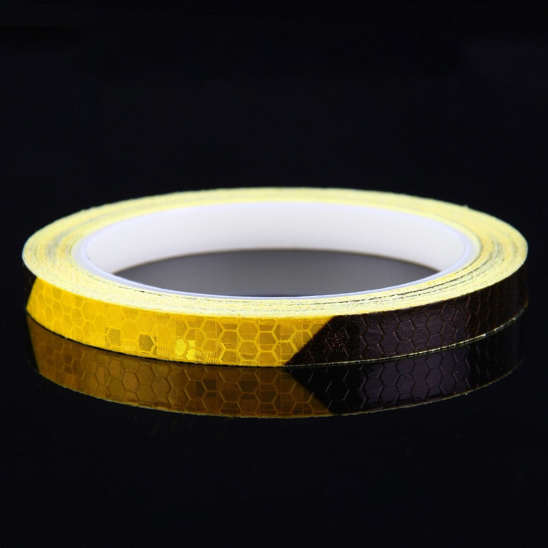 Get Safer with the 1cm*8m Bike Stickers Reflective Tape Fluorescent Road, MTB, Kids Bikes or helmets Bicycle Strips