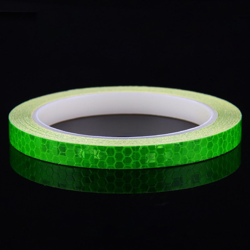 Get Safer with the 1cm*8m Bike Stickers Reflective Tape Fluorescent Road, MTB, Kids Bikes or helmets Bicycle Strips