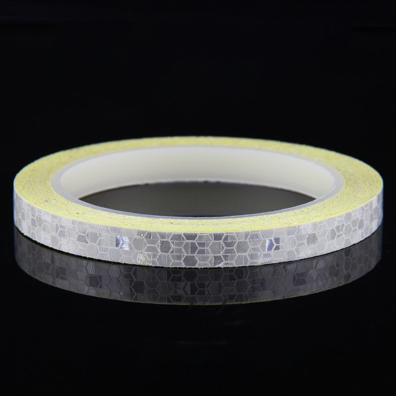 Get Safer with the 1cm*8m Bike Stickers Reflective Tape Fluorescent Road, MTB, Kids Bikes or helmets Bicycle Strips