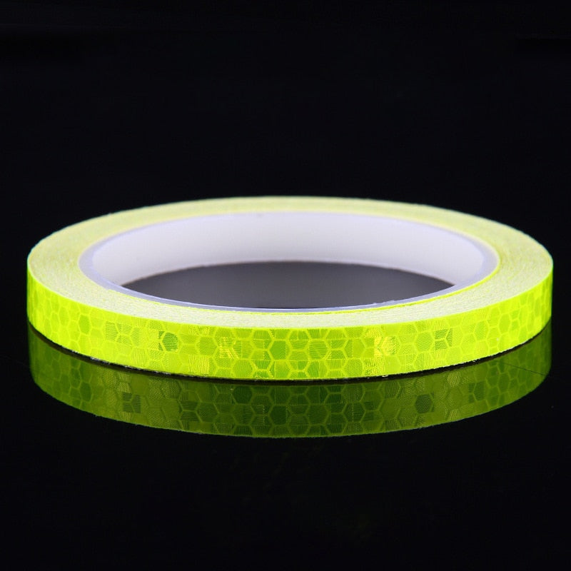 Get Safer with the 1cm*8m Bike Stickers Reflective Tape Fluorescent Road, MTB, Kids Bikes or helmets Bicycle Strips